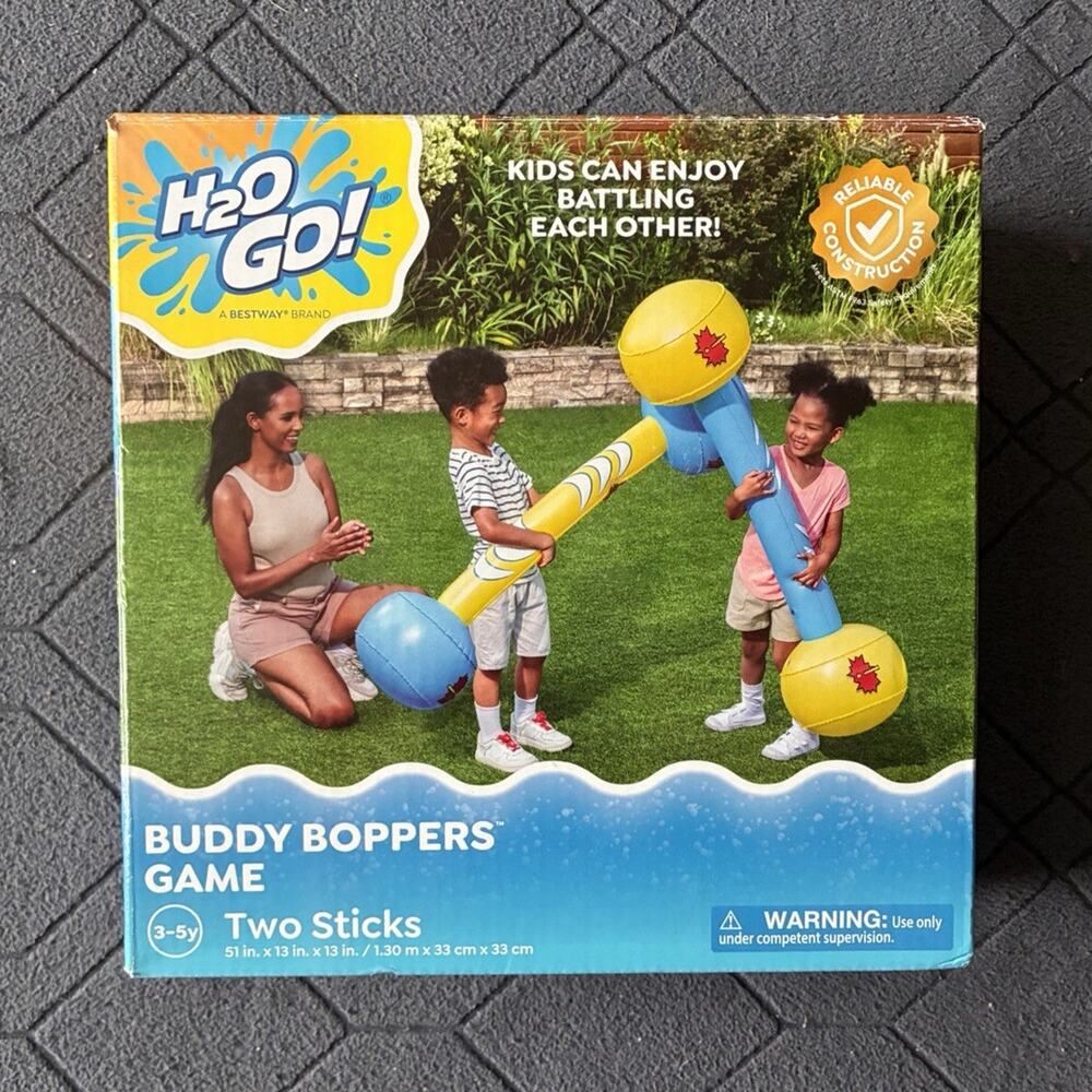 H2O GO! Buddy Boppers Inflatable Boppers Game Set, 2 Sticks, Blue/Yellow 2024